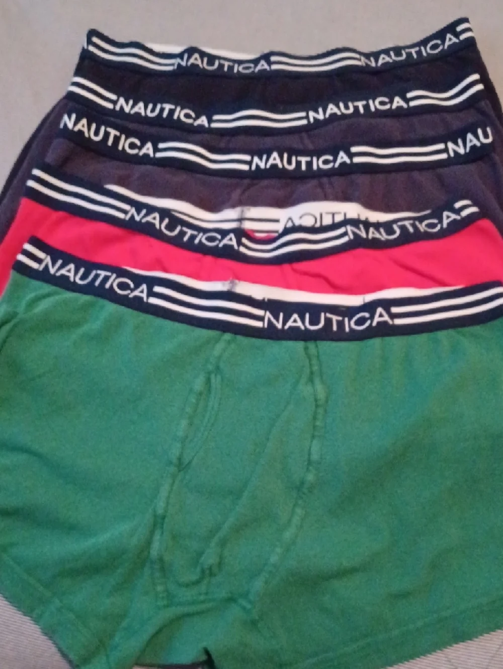 -- 6 Nautica Men's Boxer Briefs with Waistband Accent Size XLarge Cotton